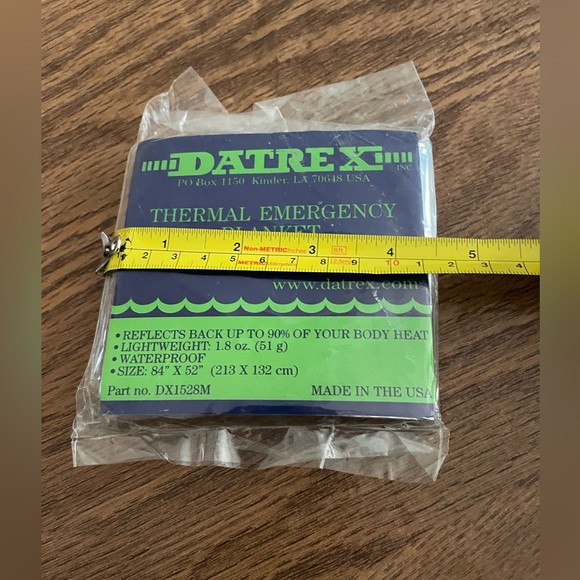 datrex- emergency Thermal Blanket- Single - Sealed -84x52 - Picture 4 of 5